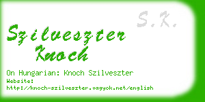 szilveszter knoch business card